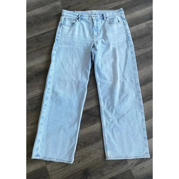 AMERICAN EAGLE Pearl Embellished Stovepipe Jeans - Picture 4 of 8